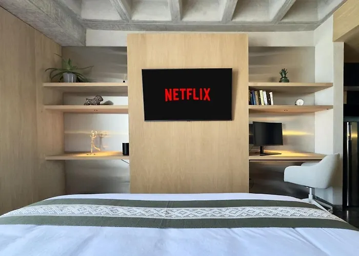 Apartment Roma Norte - Loft Con Monitor + Ac - Cama King *